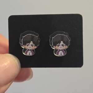 🍒🍒 BUNDLE ONLY Anime Haikyuu!! Wakatoshi Ushijima Stud Earrings